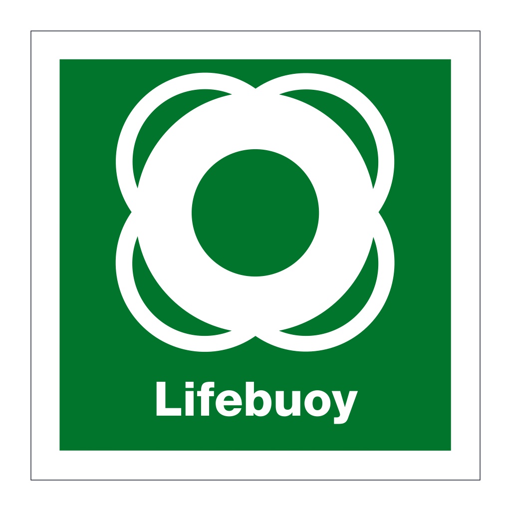 Lifebuoy with text 2019 (Marine Sign)