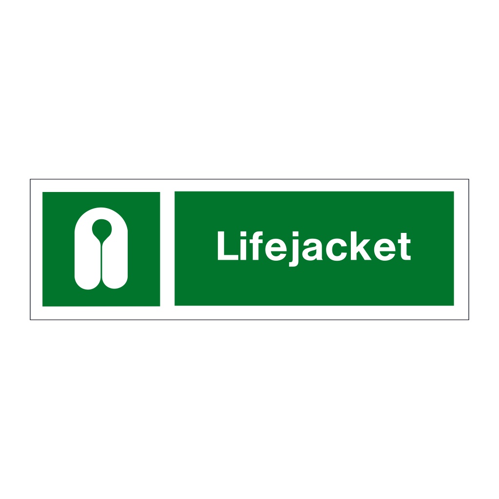 Lifejacket with text (Marine Sign)