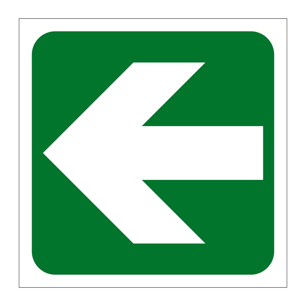 Left directional arrow (Marine Sign)