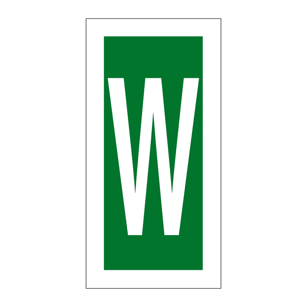 Letter W (Marine Sign)