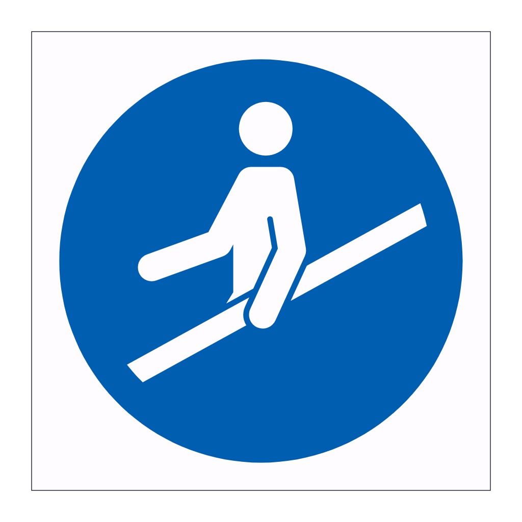 Use handrail symbol (Marine Sign)