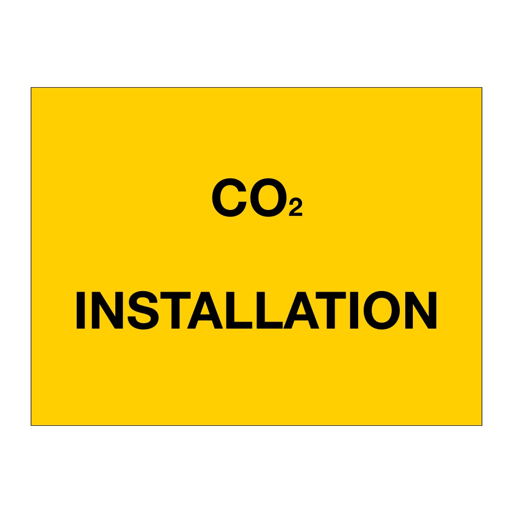 CO2 installation sign