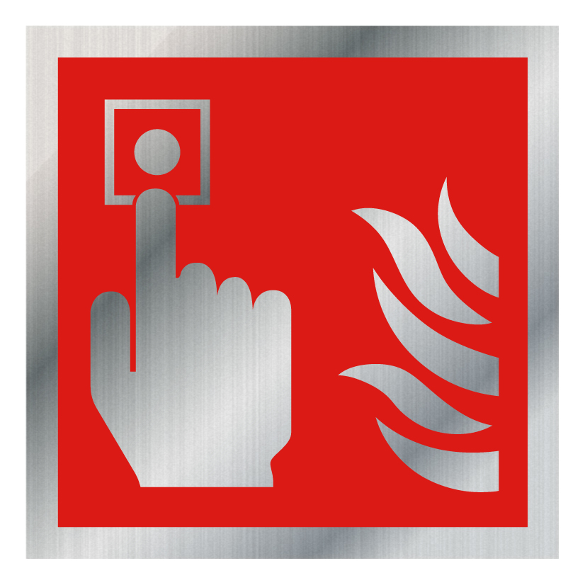 Fire alarm call point symbol only sign
