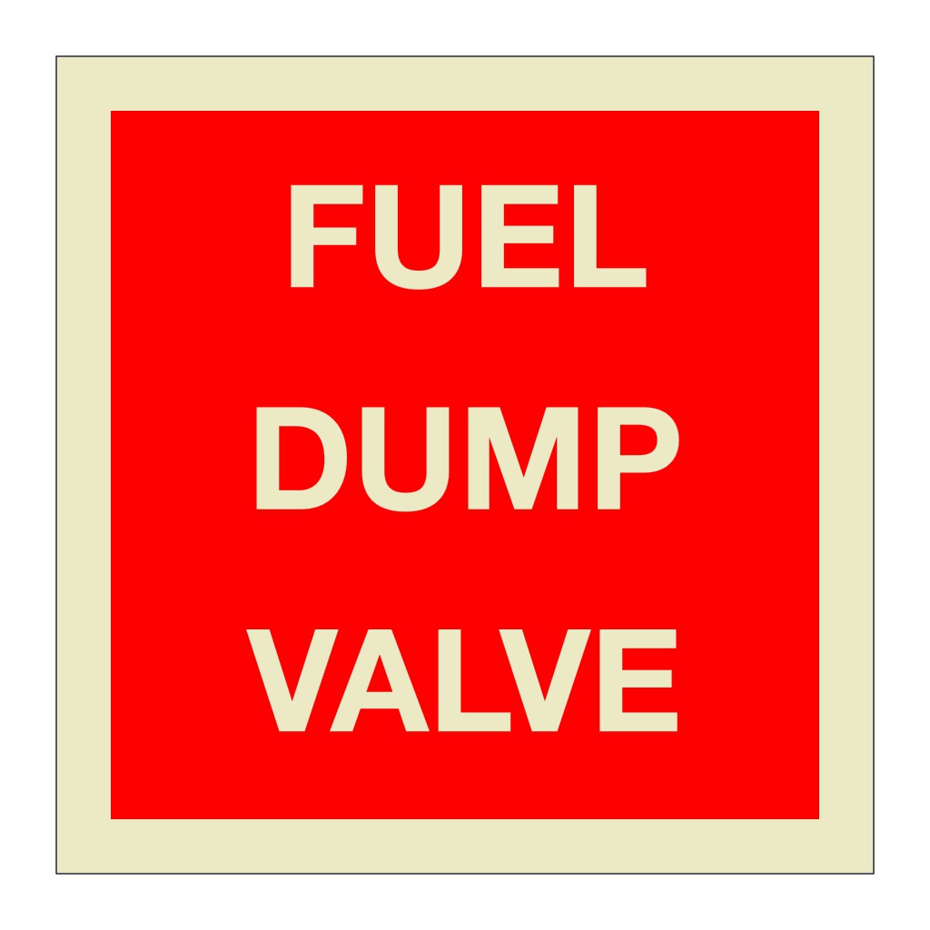 Fuel dump valve (Marine Sign)