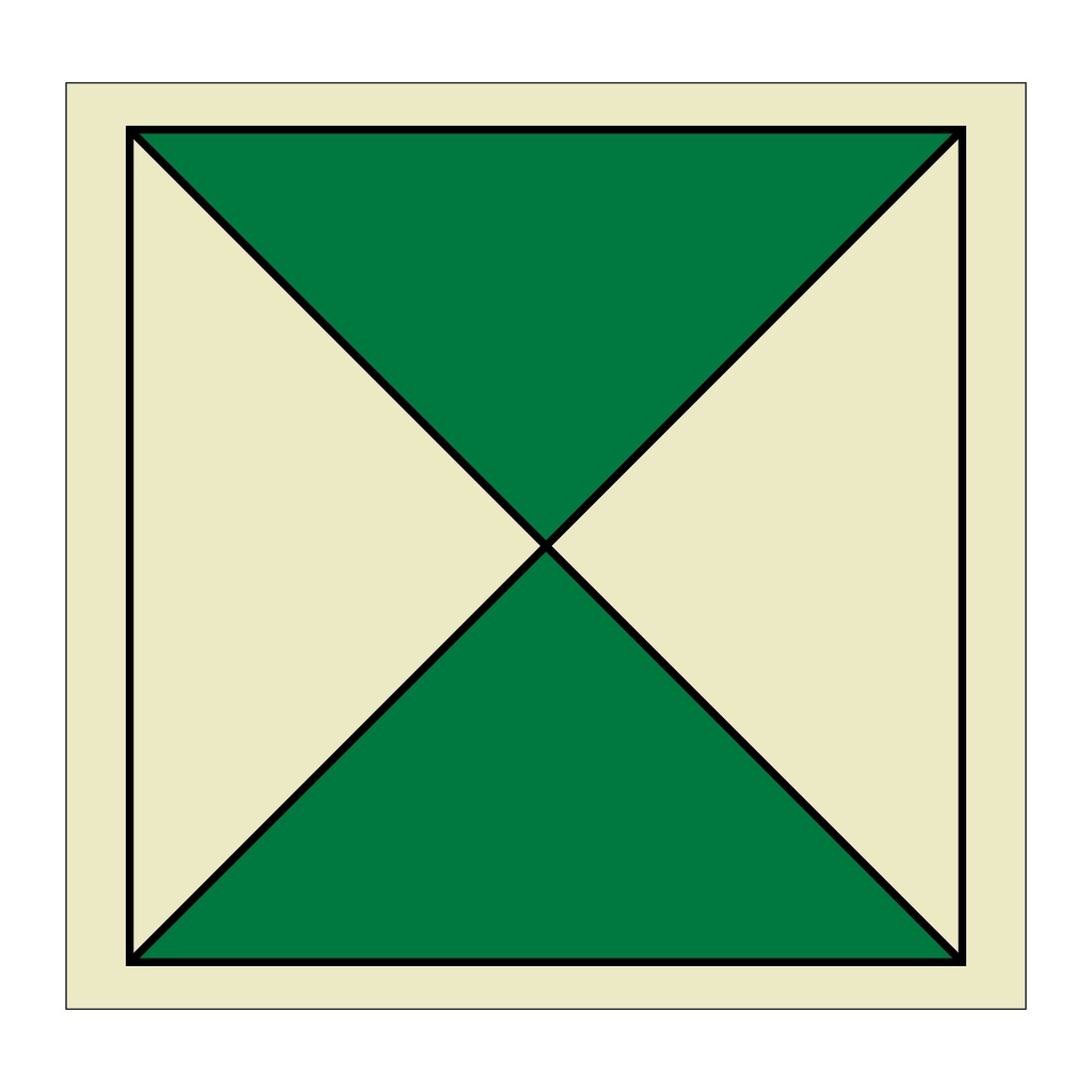 Watertight escape hatch (Marine sign)