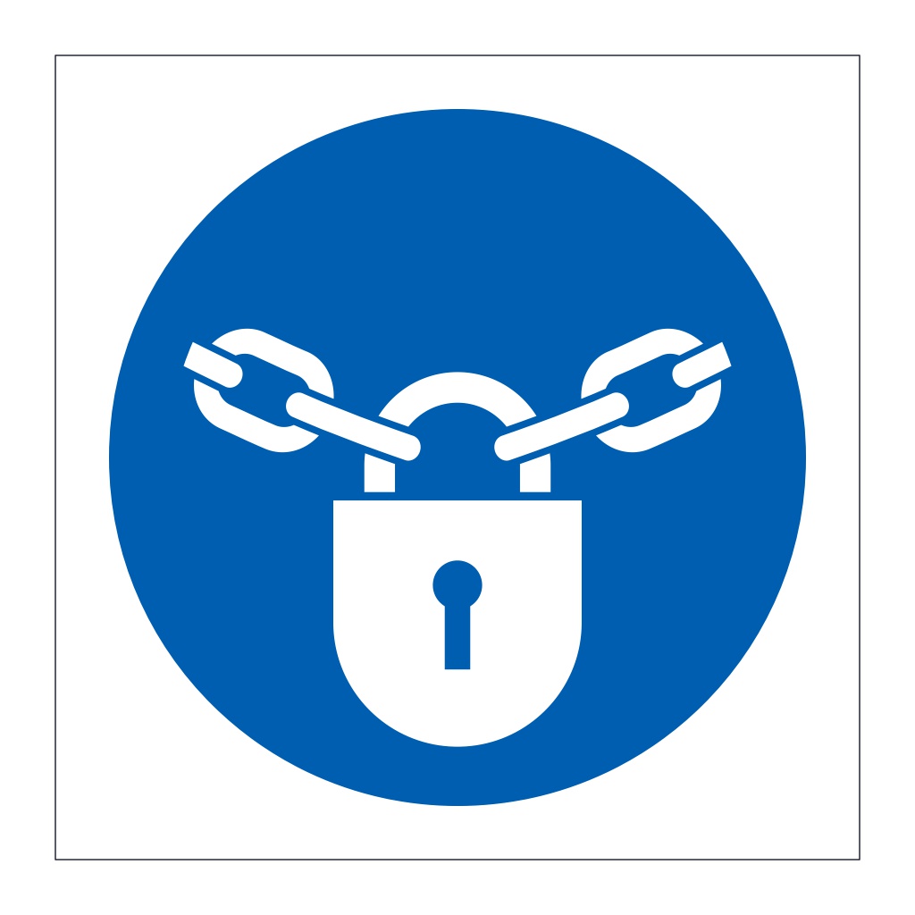 Keep locked symbol (Marine Sign)