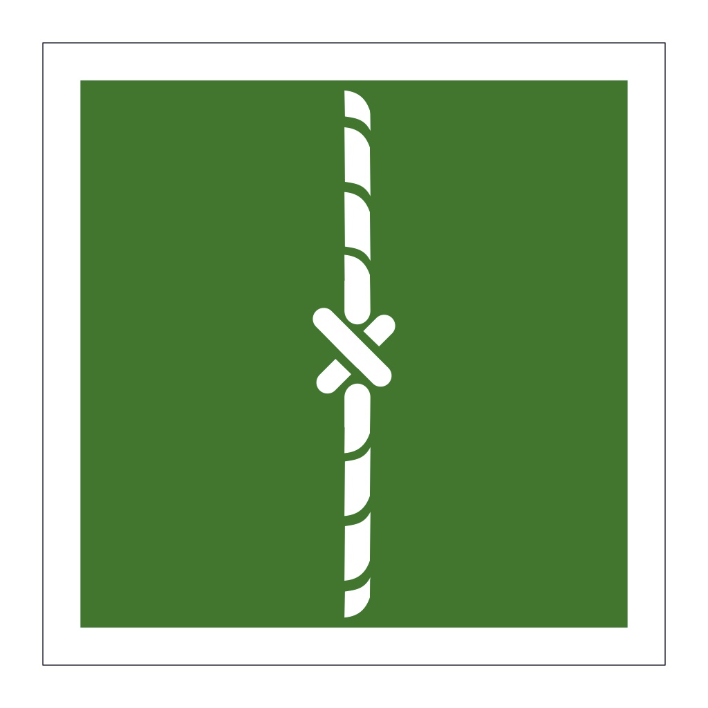 Man rope symbol (Marine Sign)