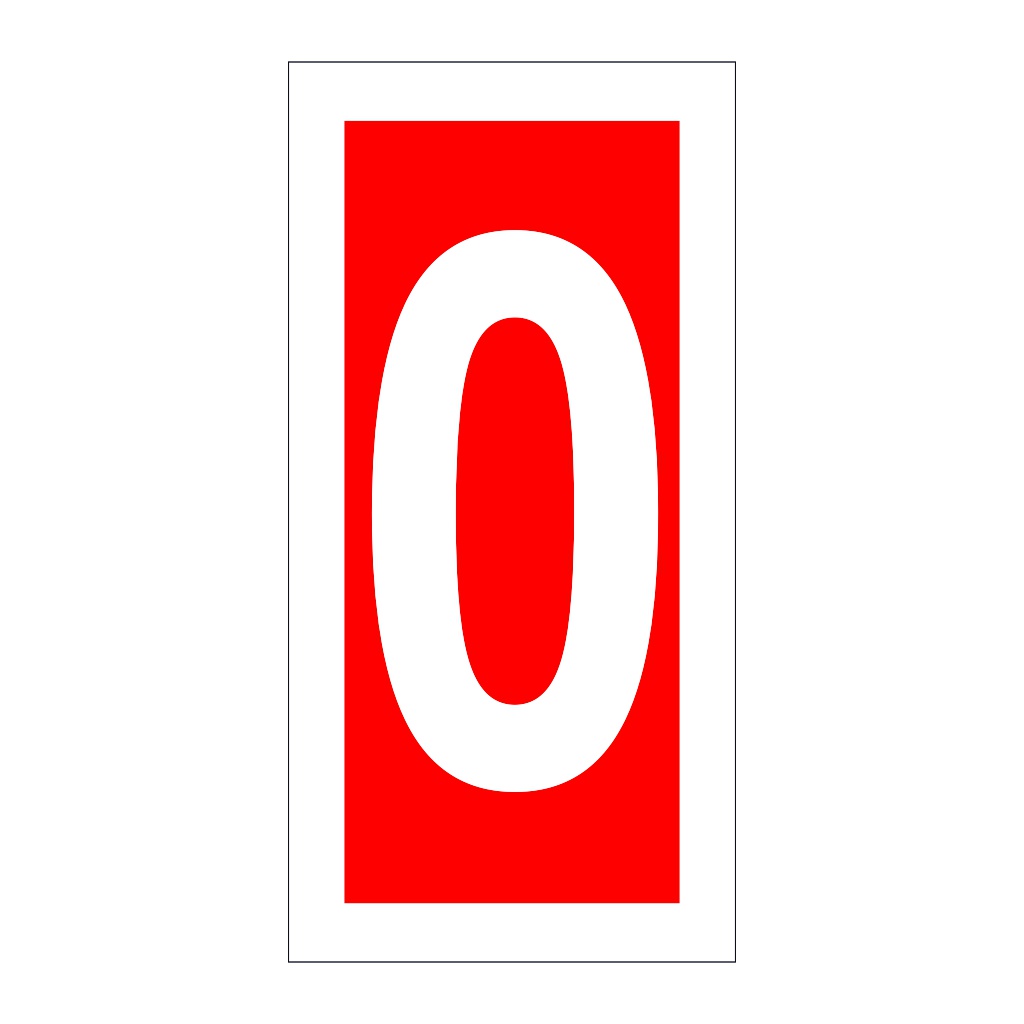 Number 0 (Marine Sign)
