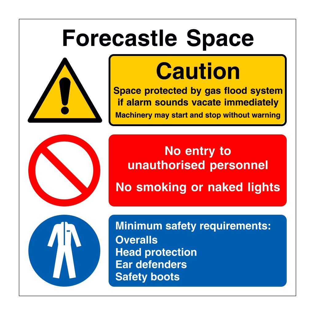 Forecastle space (Marine Sign)