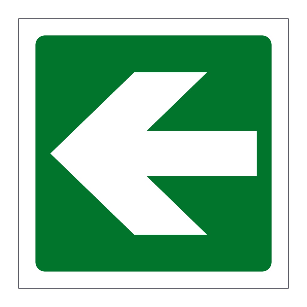 Directional arrow left sign