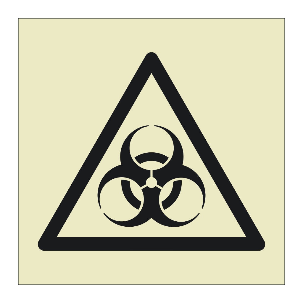 Biohazard warning symbol sign