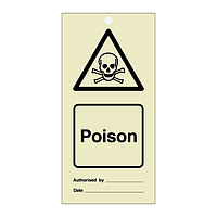 Poison Tie tag Pack of 10 (Marine Sign)