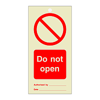 Do not open tie tag Pack of 10 (Marine Sign)