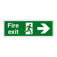 Fire exit arrow right sign