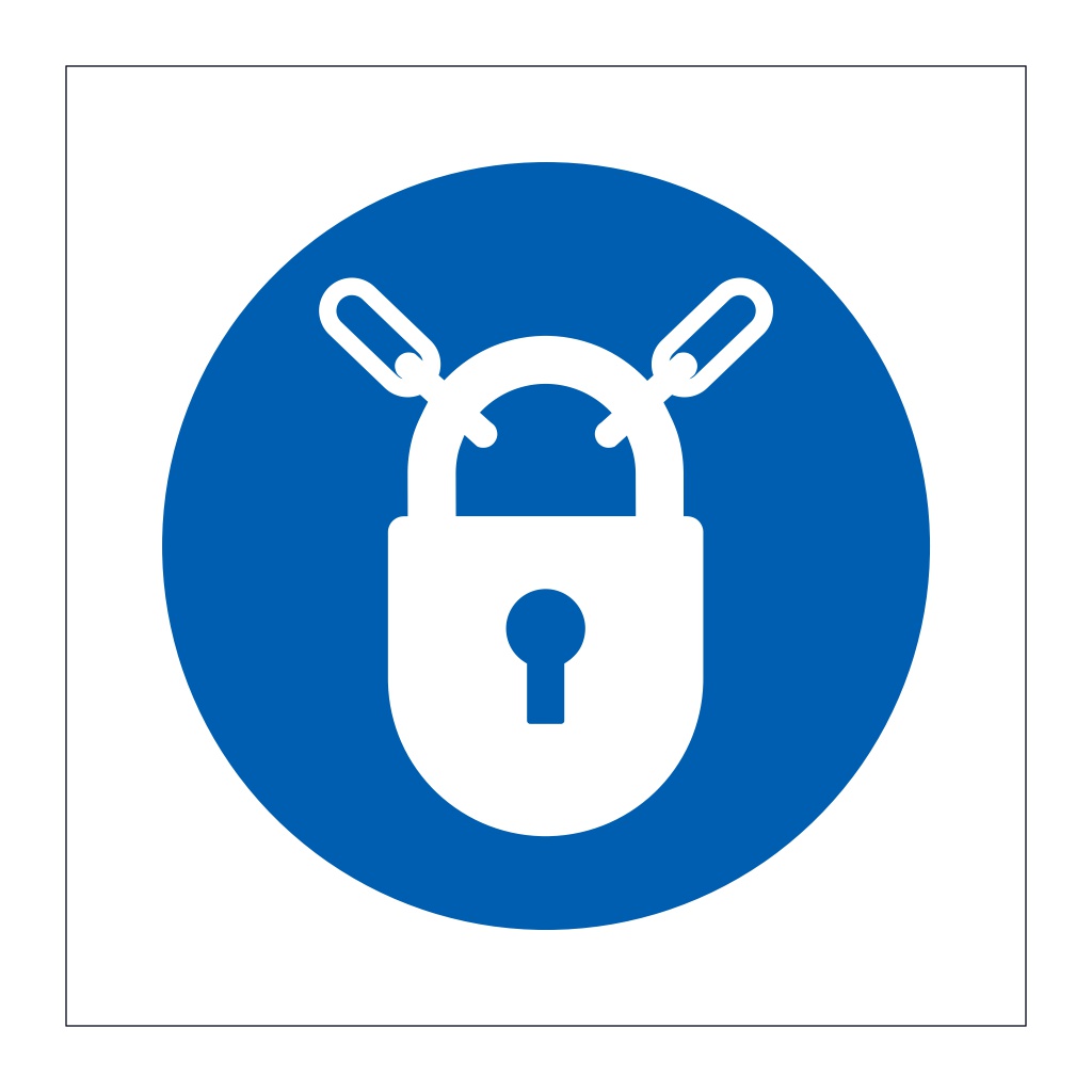 Keep locked symbol sign