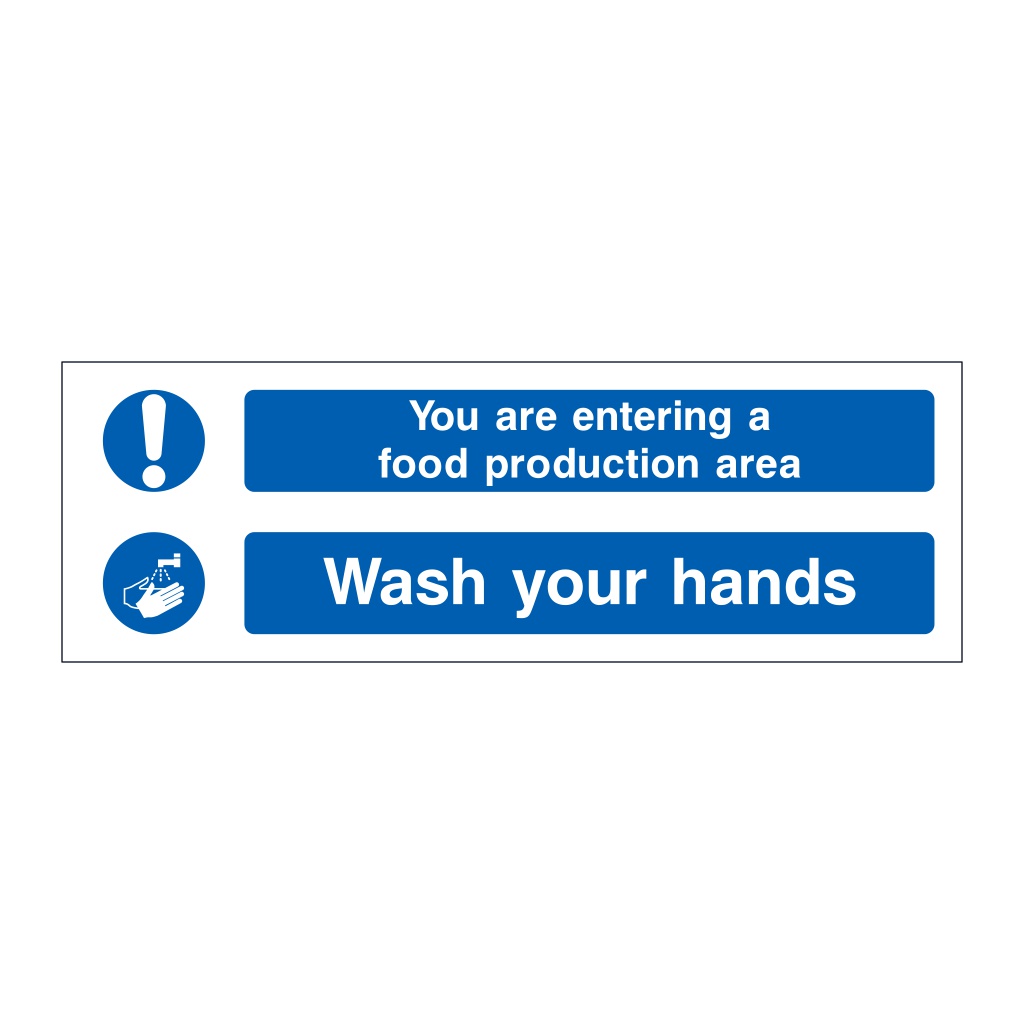 You are entering a food production area sign