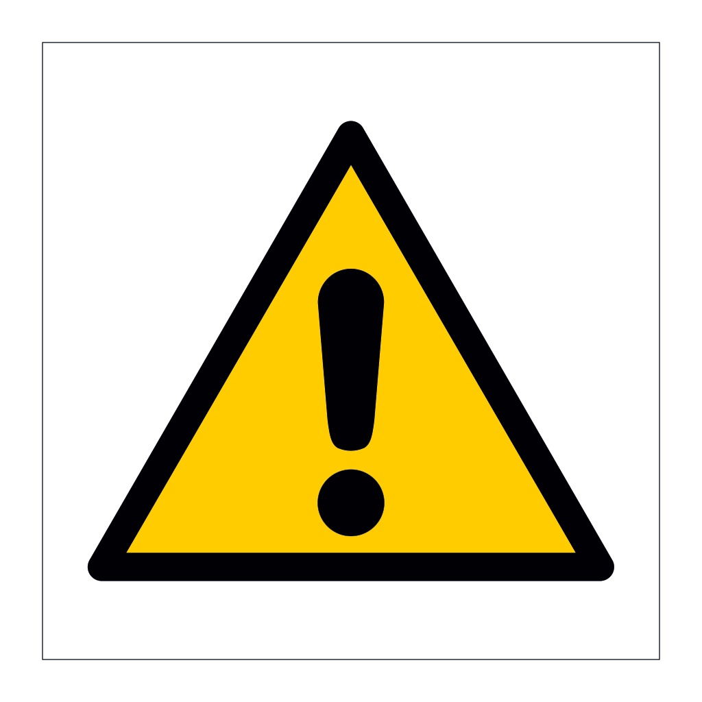 Hazard warning symbol sign