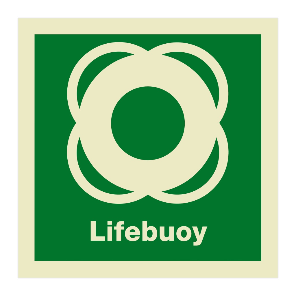 Lifebuoy with text 2019 (Marine Sign)