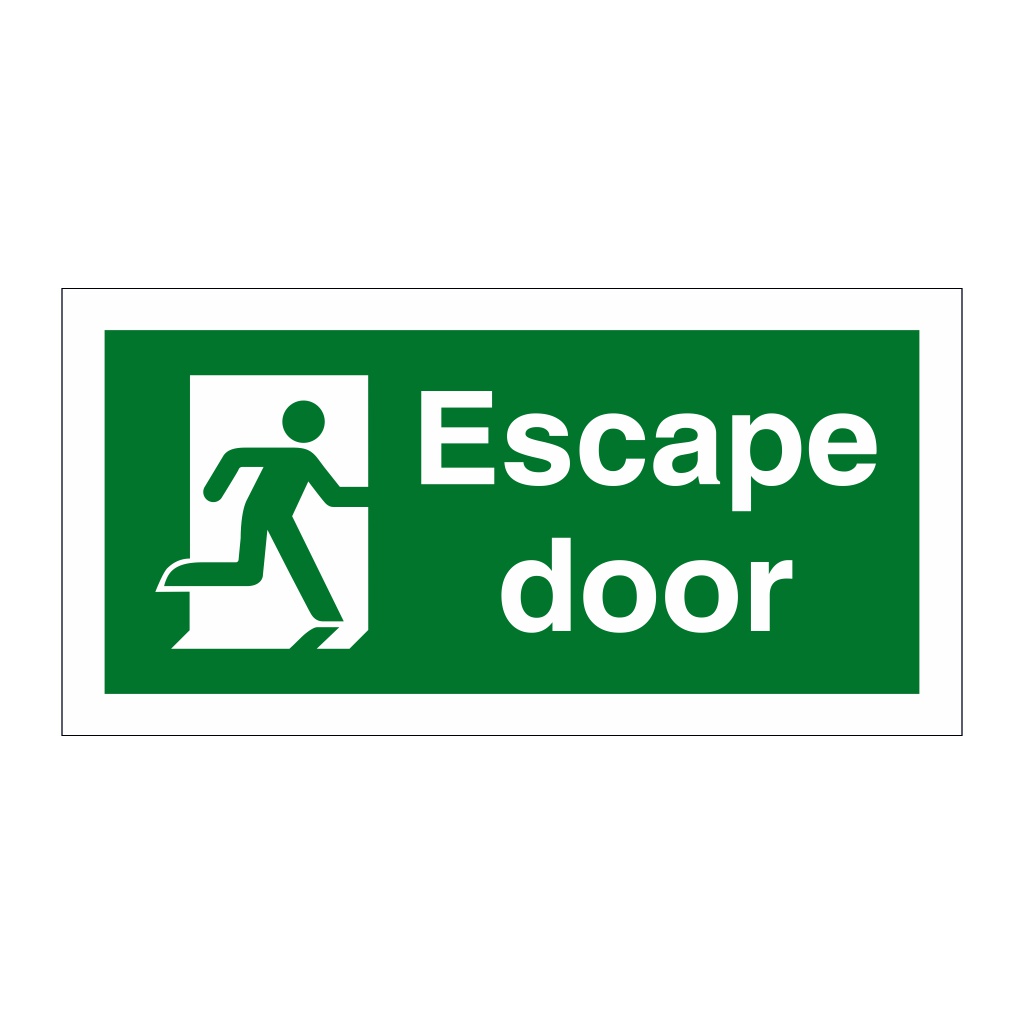 Escape door Running man Right sign