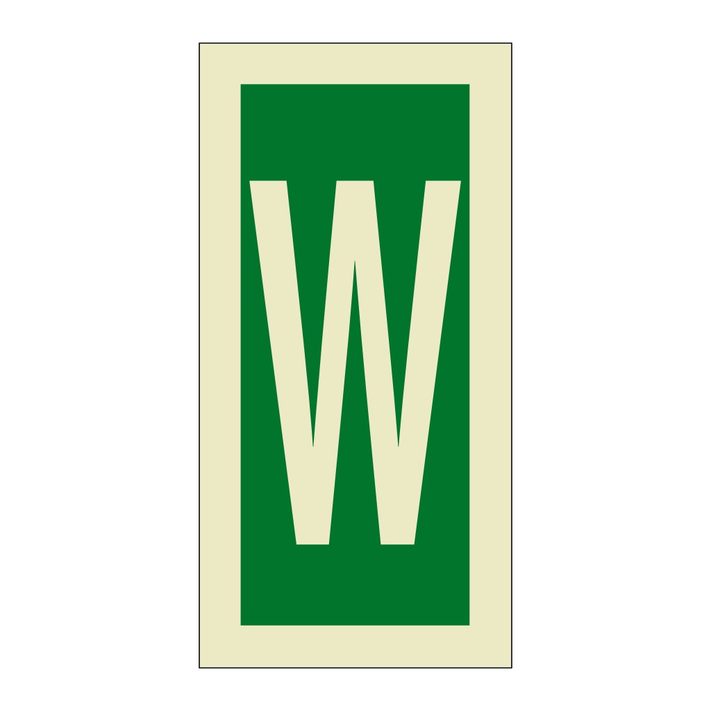 Letter W (Marine Sign)