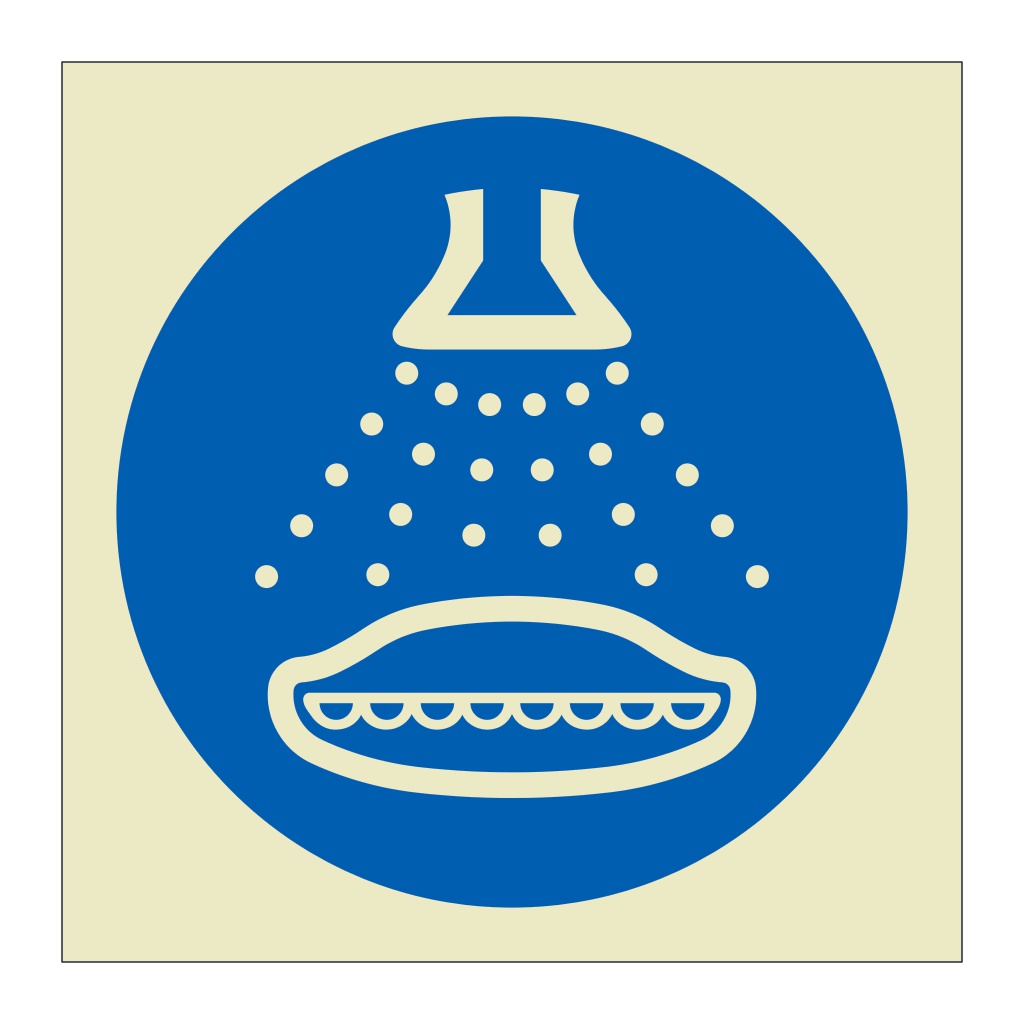 Start water spray symbol 2019 (Marine Sign)