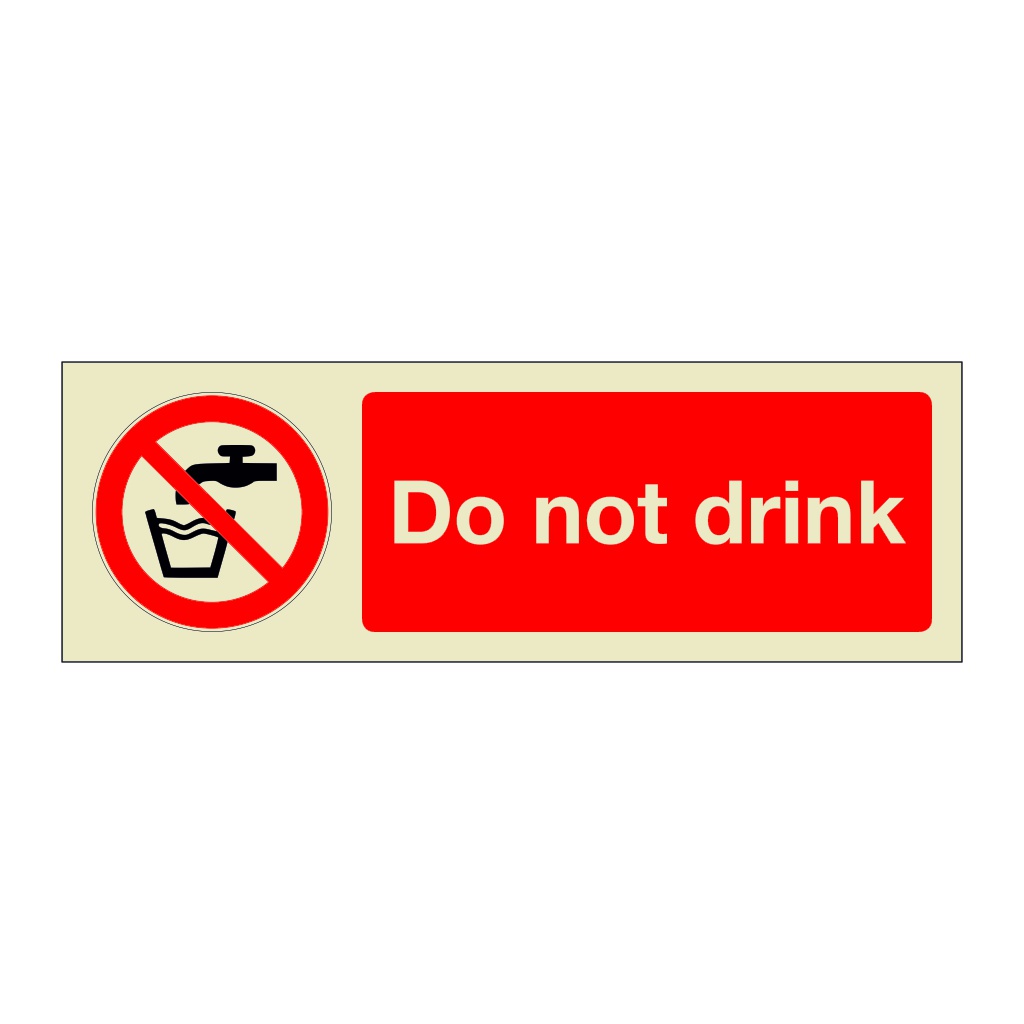 Do not drink  (Marine Sign)