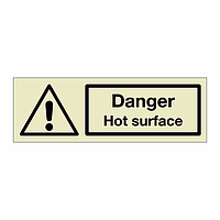 Danger Hot surface (Marine Sign)