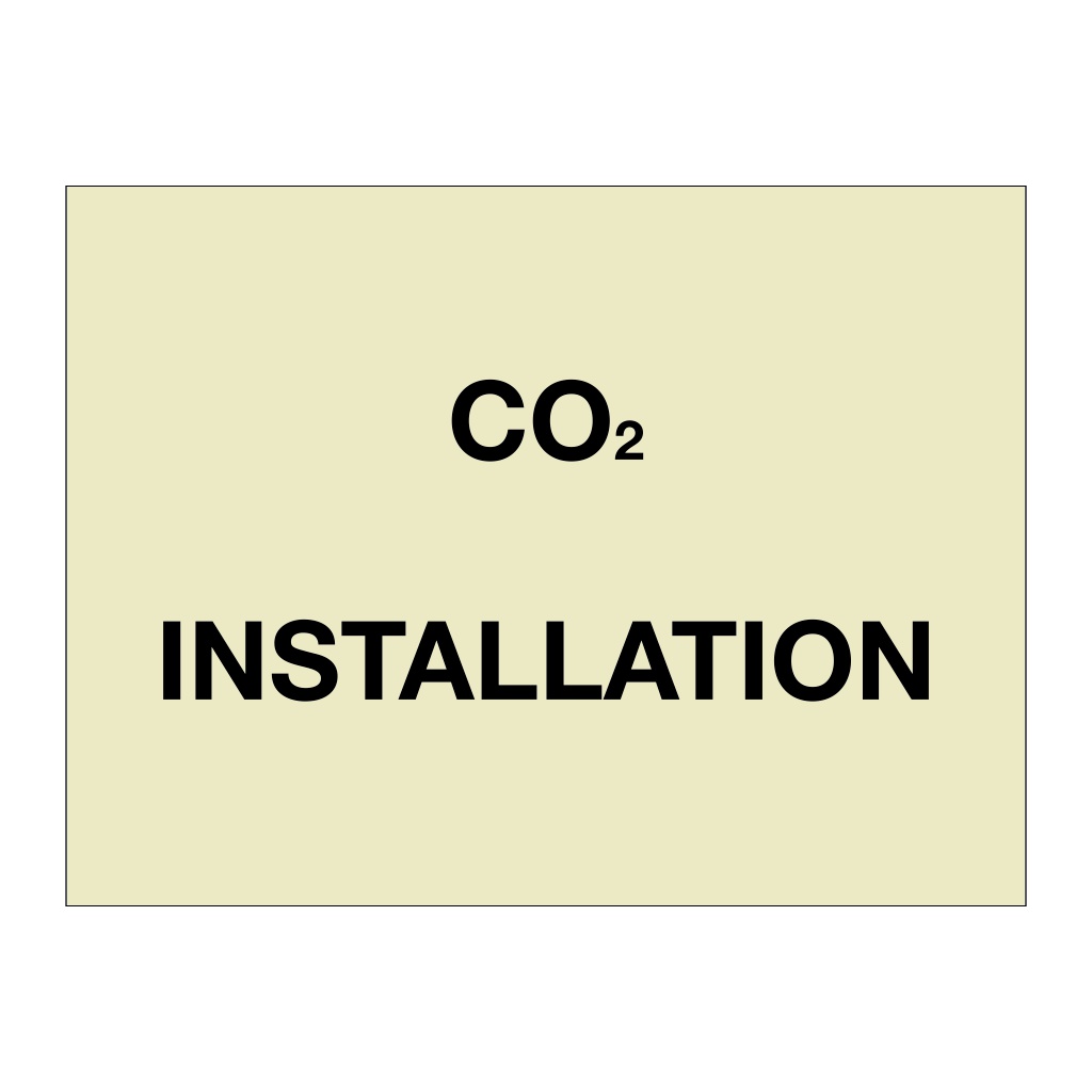 CO2 installation sign
