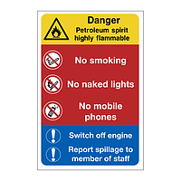 Petroleum spirit Multi-Message sign