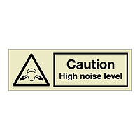 Caution High noise level (Marine Sign)
