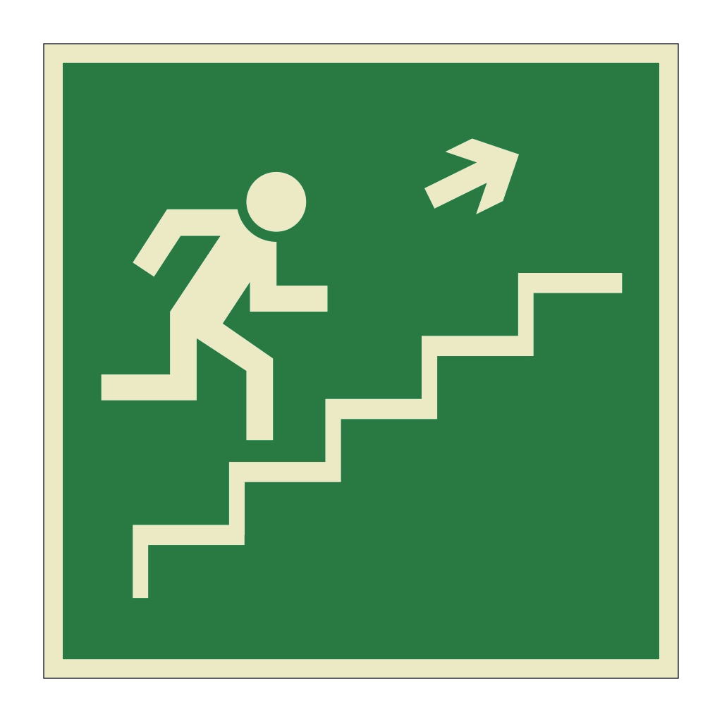 Stairs with arrow up right (Marine Sign)