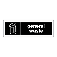 General waste with icon sign