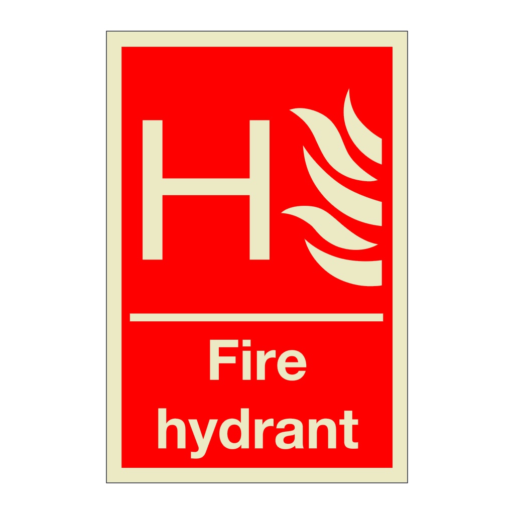 Fire hydrant sign