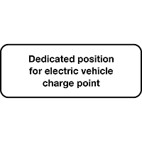 Dedicated position for electrical vehicle point sign