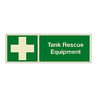 Tank rescue equipment with text (Marine Sign)
