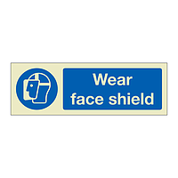 Wear face shield (Marine Sign)