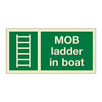 MOB ladder in boat (Marine sign)