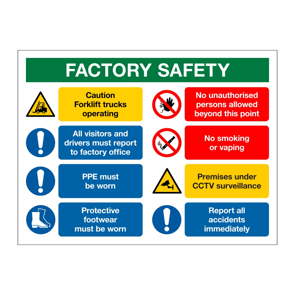 Factory multi-message safety board