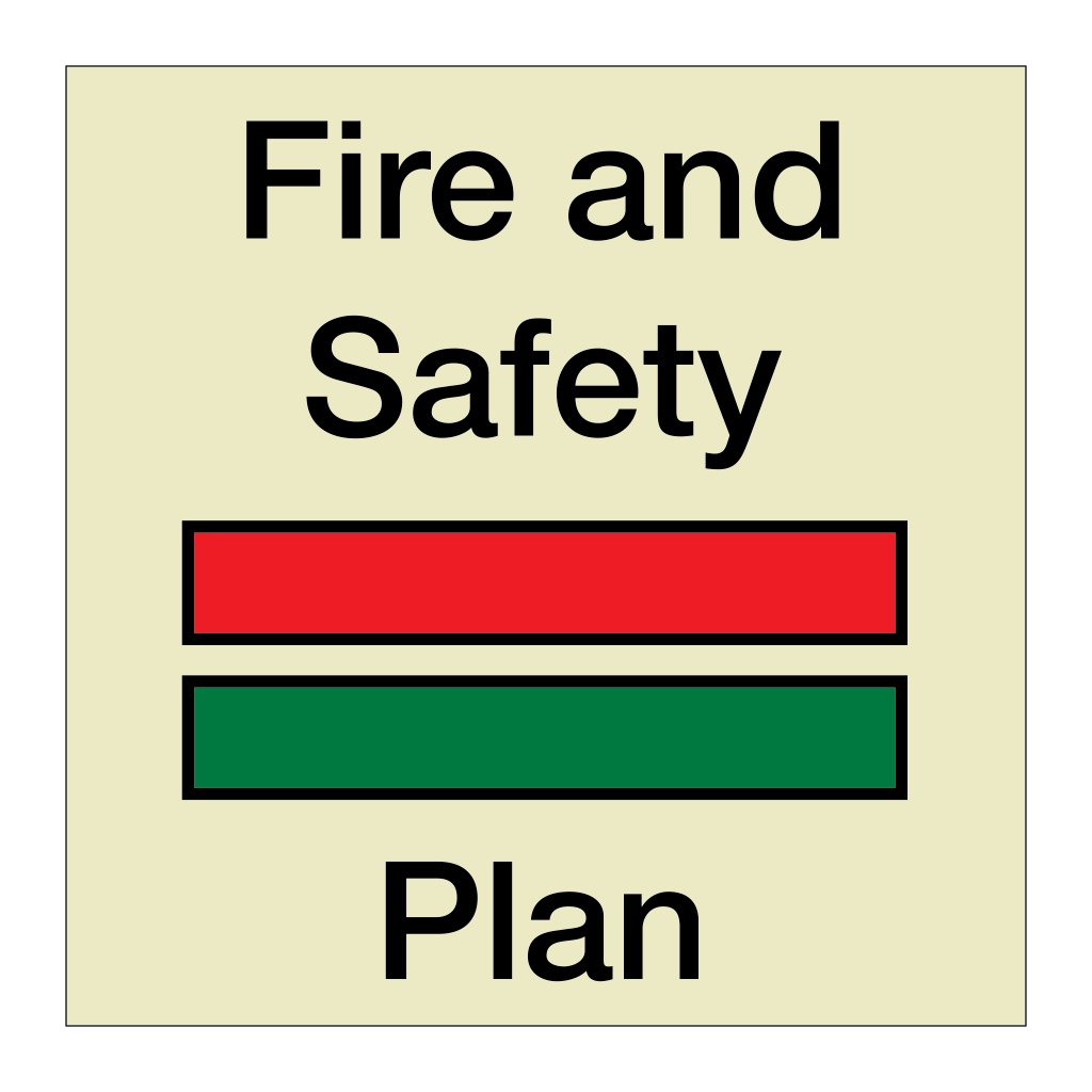 Fire and safety plan (Marine sign)