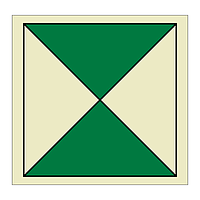 Watertight escape hatch (Marine sign)