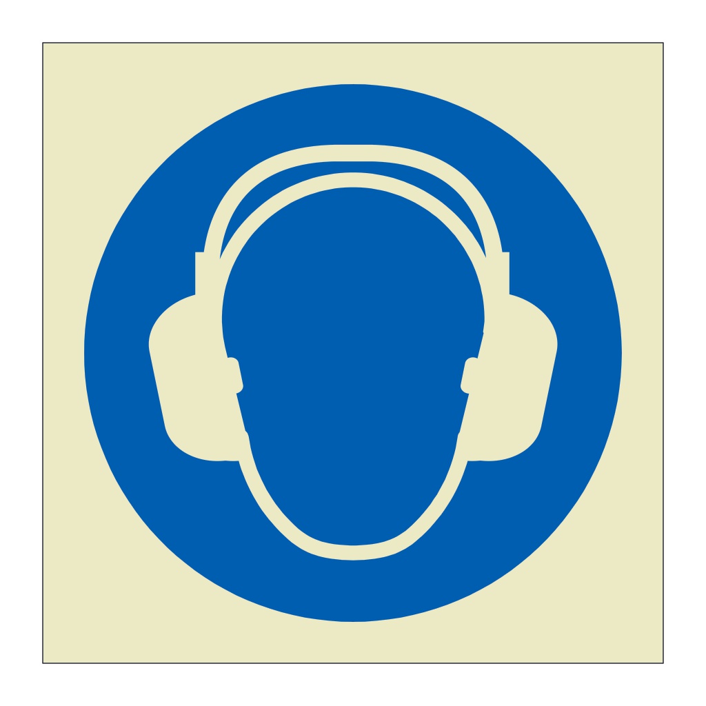 Wear ear protection symbol (Marine Sign)