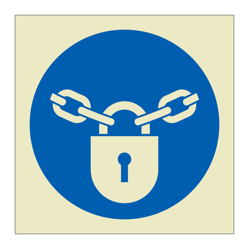 Keep locked symbol (Marine Sign)