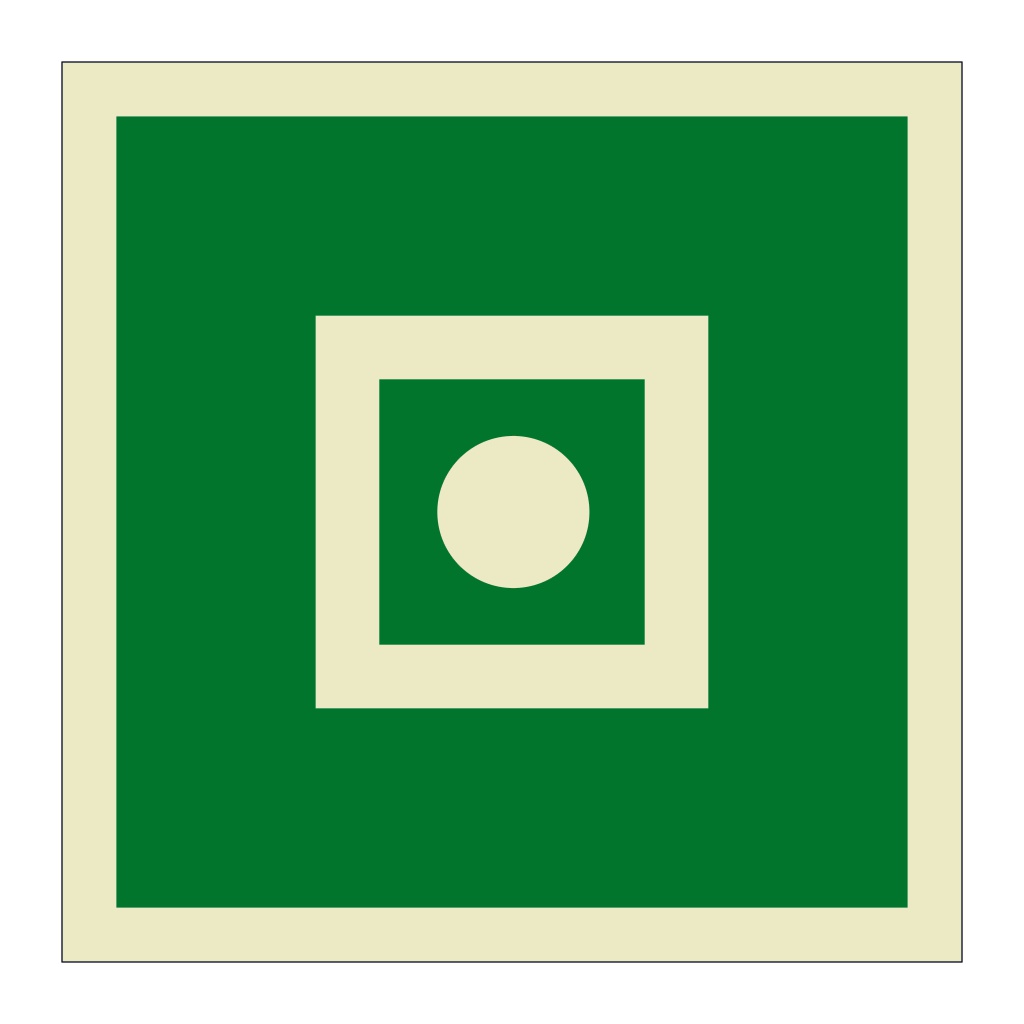 Shipboard general alarm symbol sign (Marine Sign)