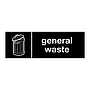 General waste with icon sign