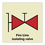 Fire Line isolating valve (Marine Sign)