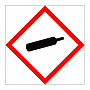 Compressed gas hazard warning diamond GHS label