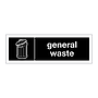 General waste with icon sign