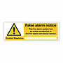 False alarm notice sign